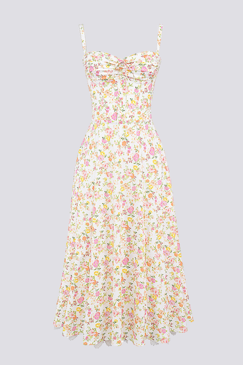 Amora™ Athenais Çiçekli Dantelli Maxi Elbise
