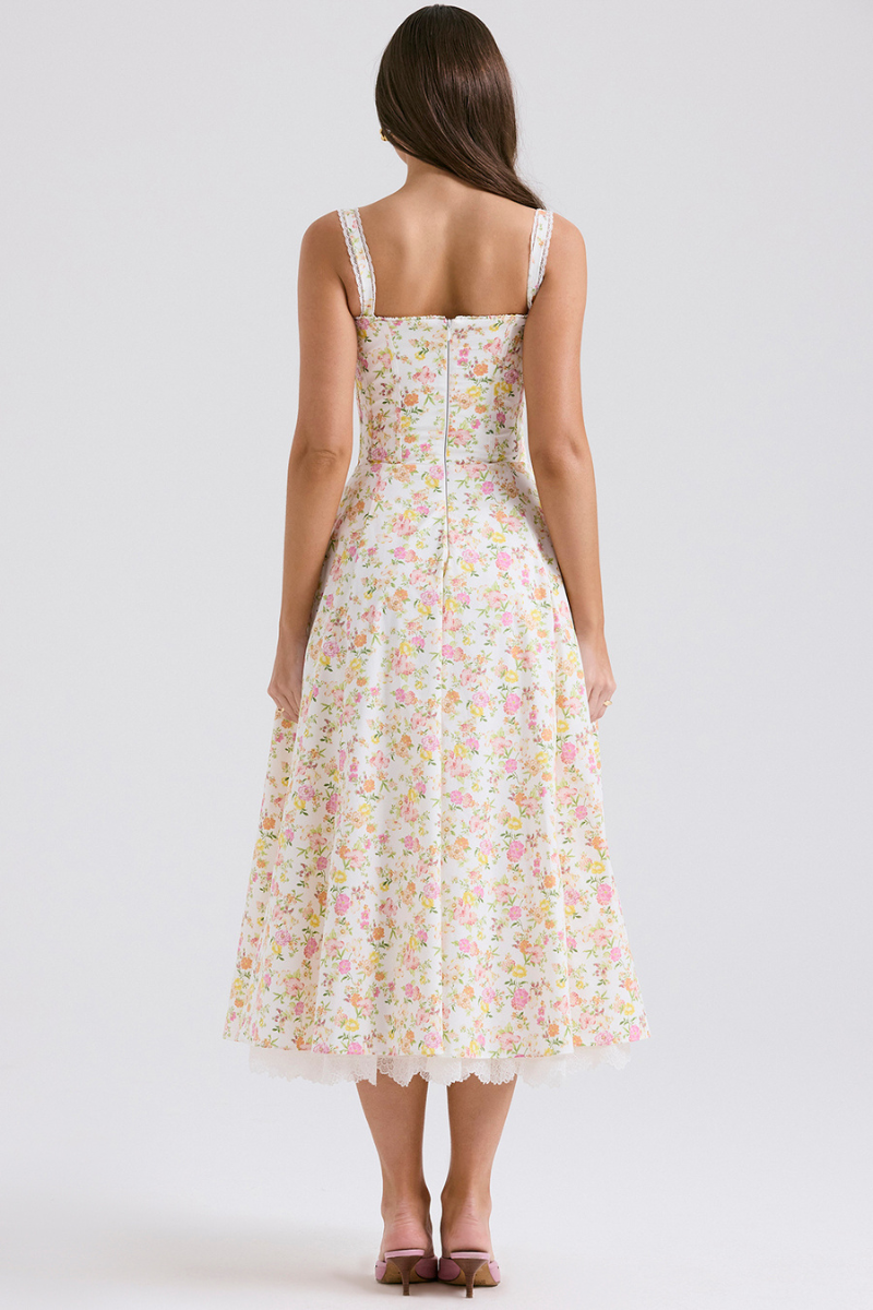 Amora™ Athenais Çiçekli Dantelli Maxi Elbise