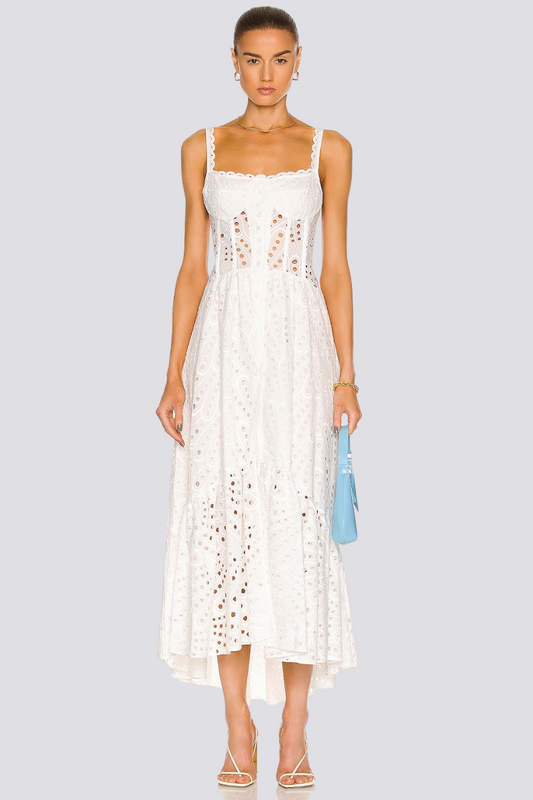 Amora™ Cassandra Spaghetti Hollow Maxi Elbise