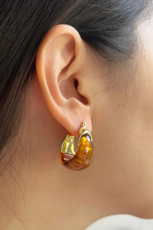 Amora™ Amber Half Hoop Earrings