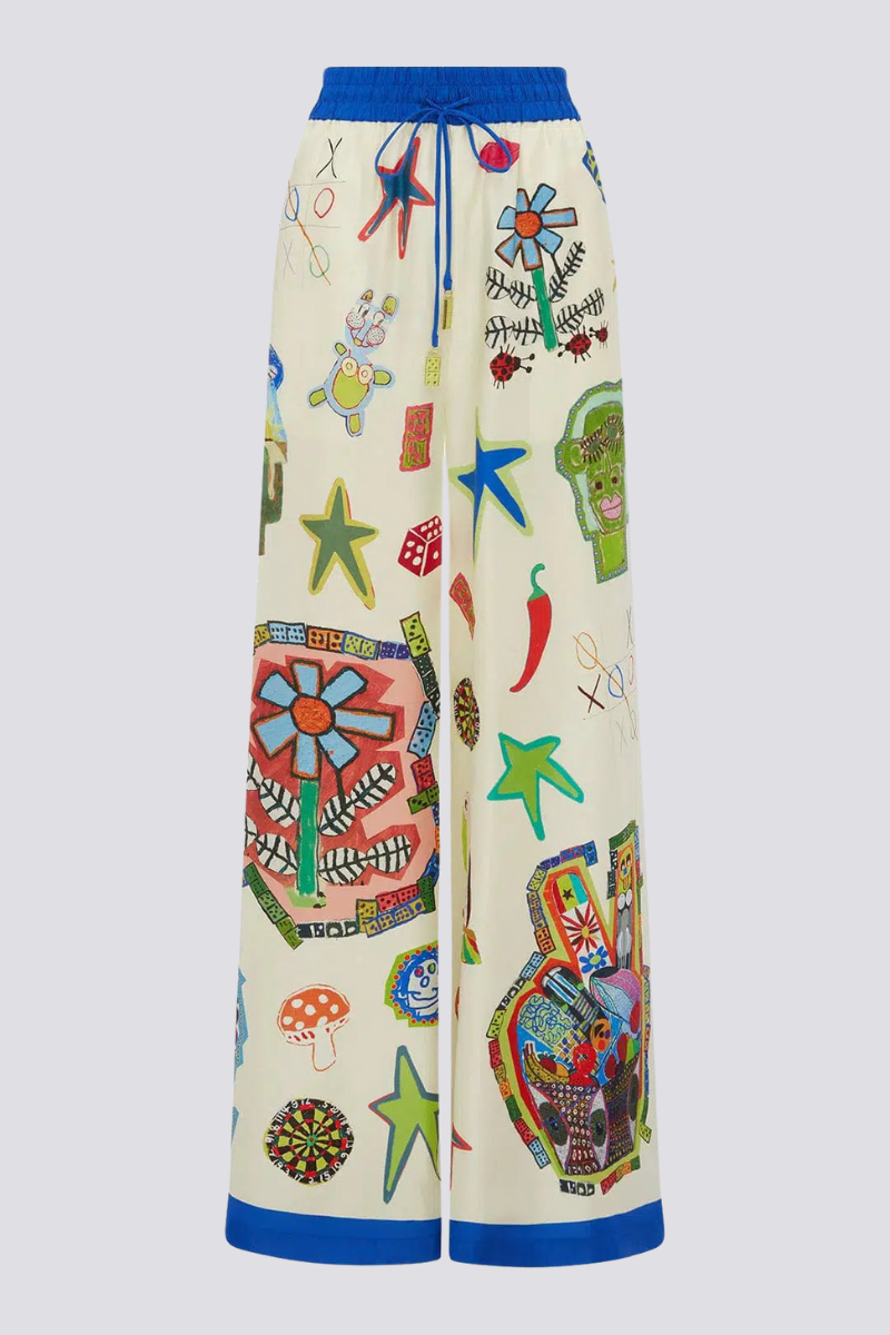Amora™ Clarette V Yaka Patchwork Pantolon Takımı