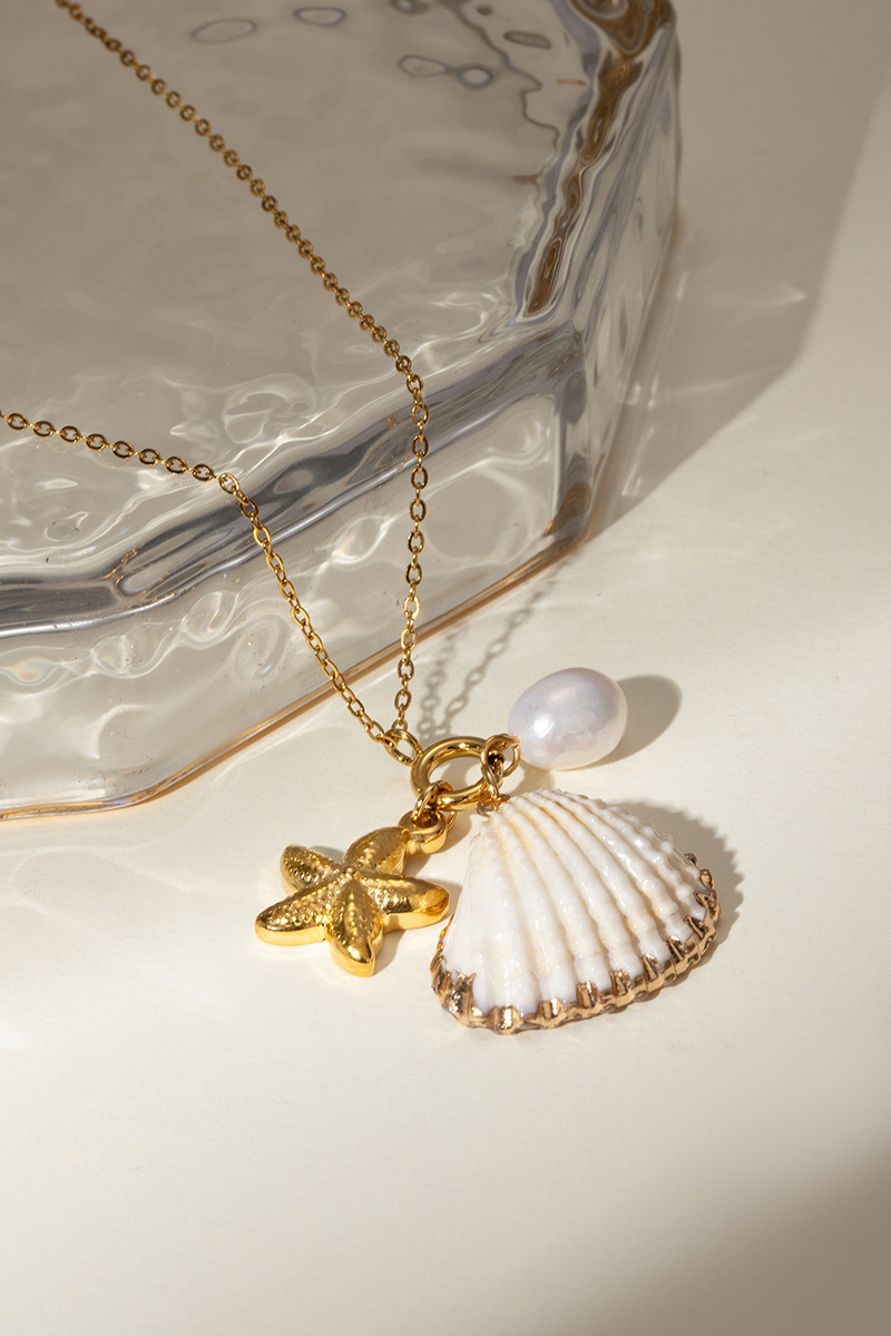 Amora™ Flavie Shell Deniz Yıldızı İnci Kolye