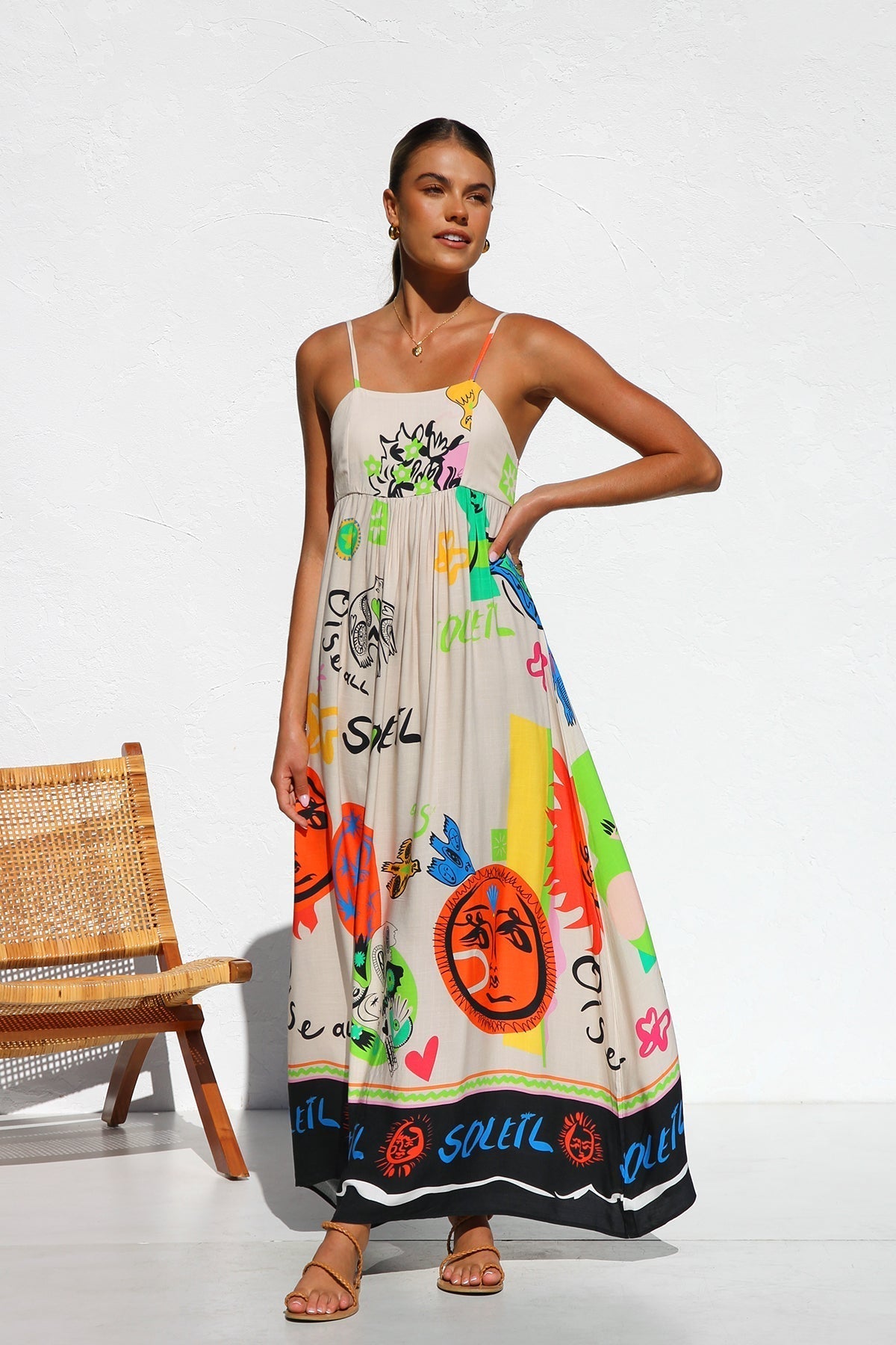 Amora™ Dasha Elbise TURUNCU MULTİ