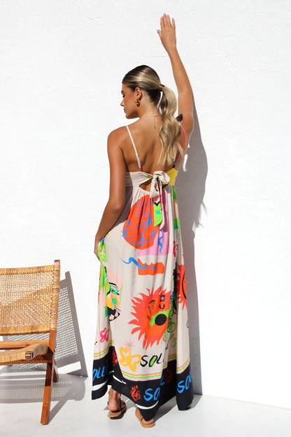 Amora™ Dasha Elbise TURUNCU MULTİ