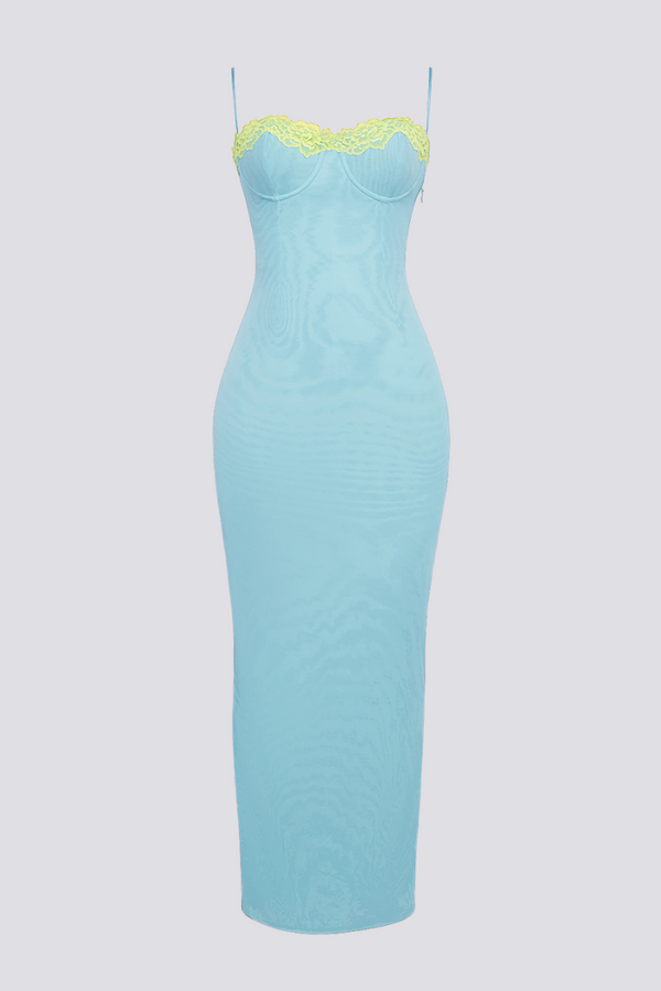 Amora™ Margaux Spagetti Yırtmaçlı Maxi Elbise