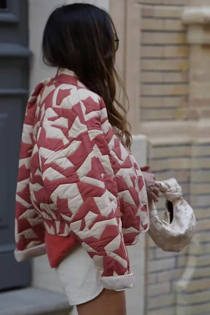Amora™ Pacino Patchwork Kırpılmış Bomber Ceket