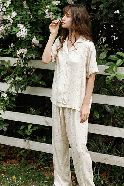 Amora™ Söğüt Yaprağı Çiçekli Pijama Takımı