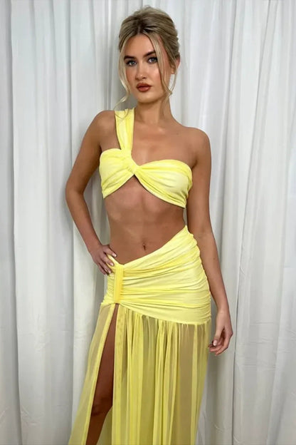 Amora™ Sexy Bikini Top Mesh Hip Skirt