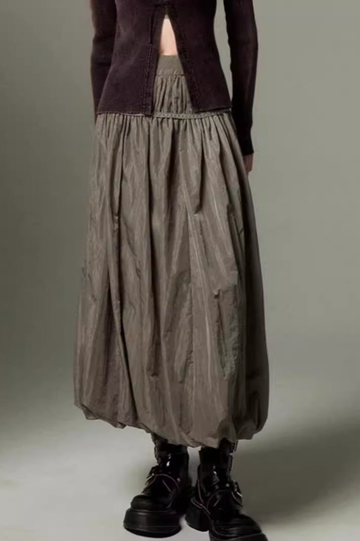 Amora™ Vintage Fırfırlı Uçuşan Midi Etek