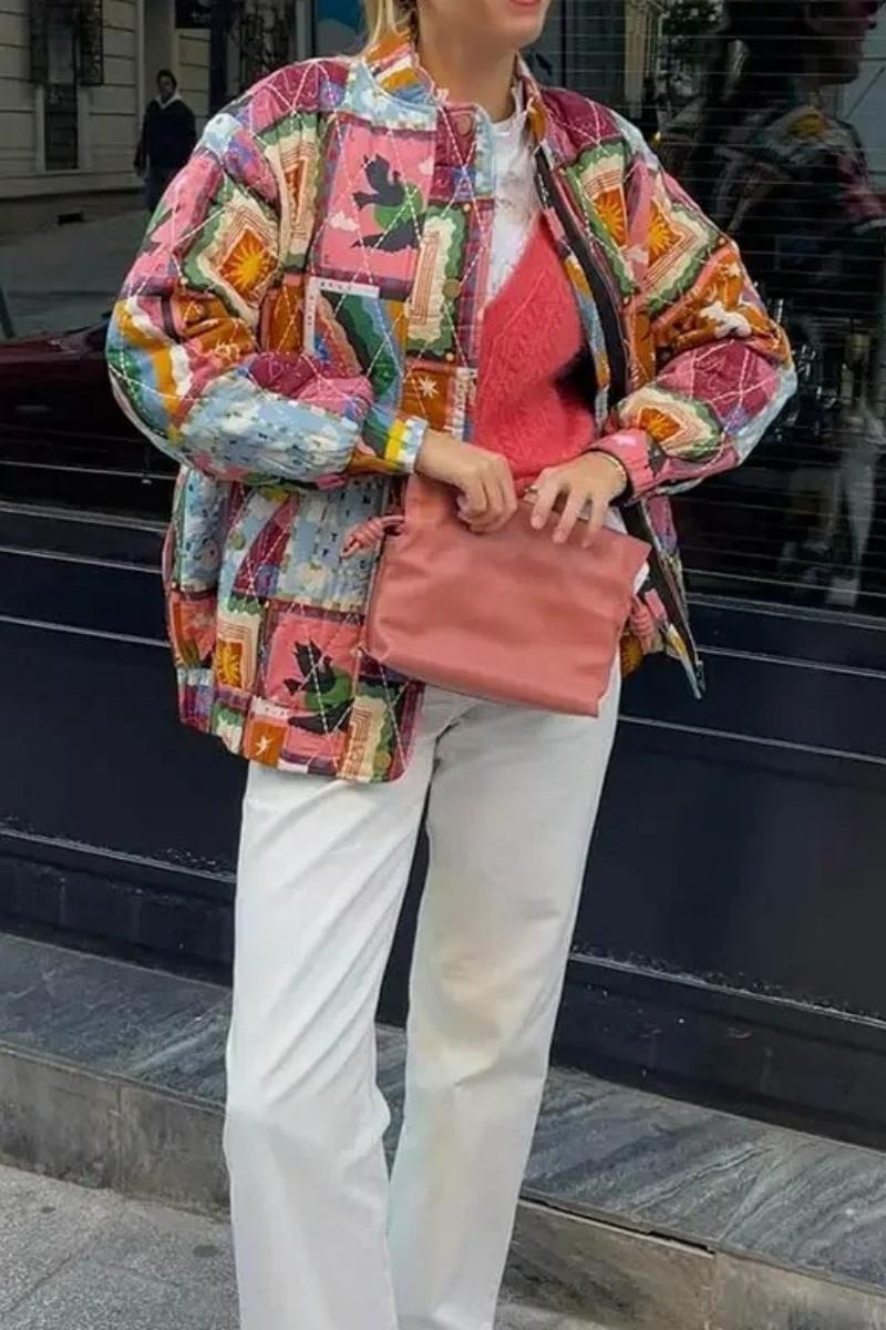 Amora™ Vintage Baskılı Ceket