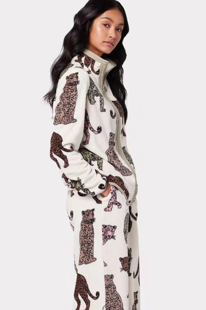 Amora™ Melard Leopar Desenli Pijama Takımı