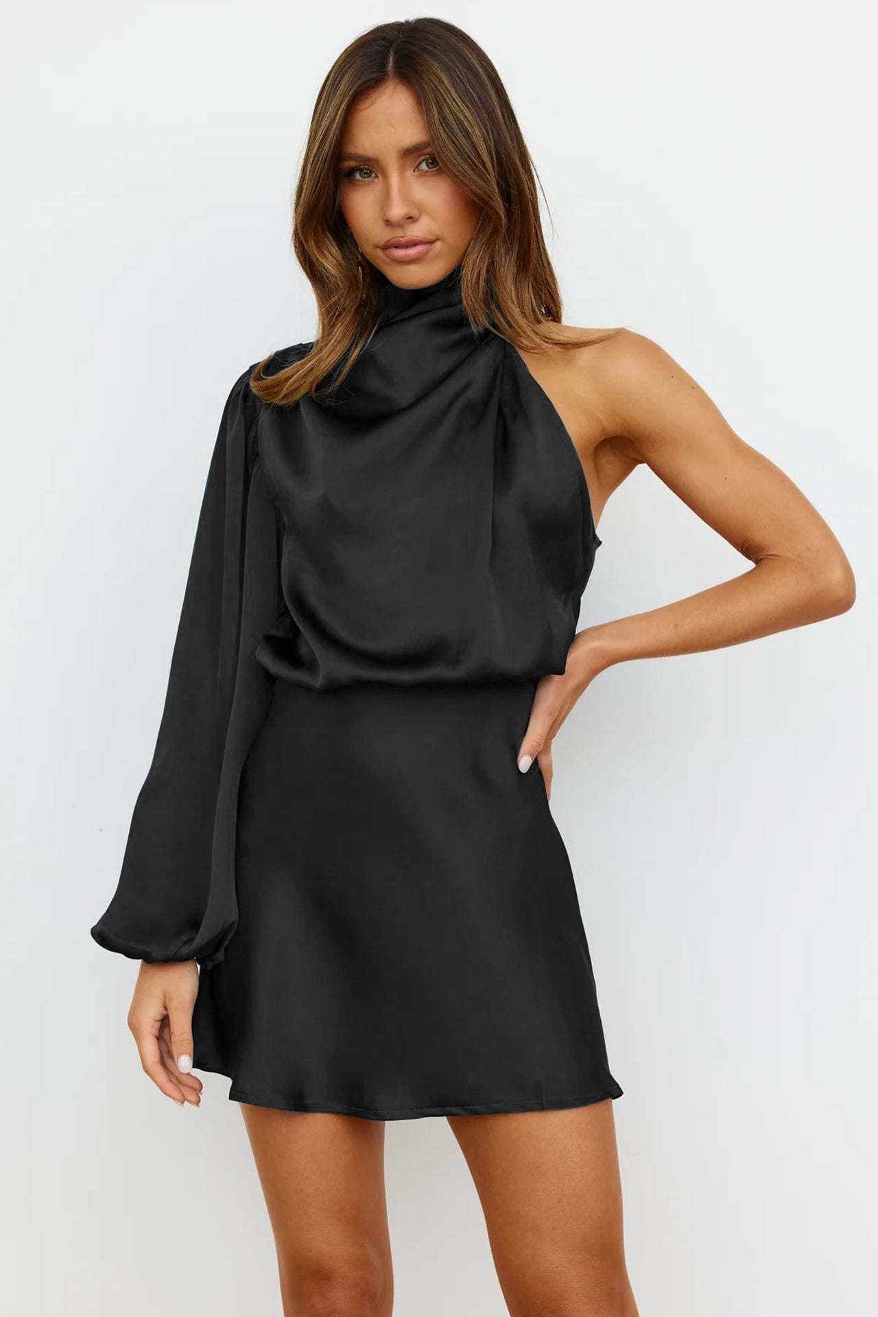 Amora™ Lissy Mini Elbise - Siyah