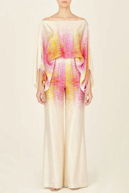 Amora™ Abstract Waves İkili Takım - Sarı-Pembe