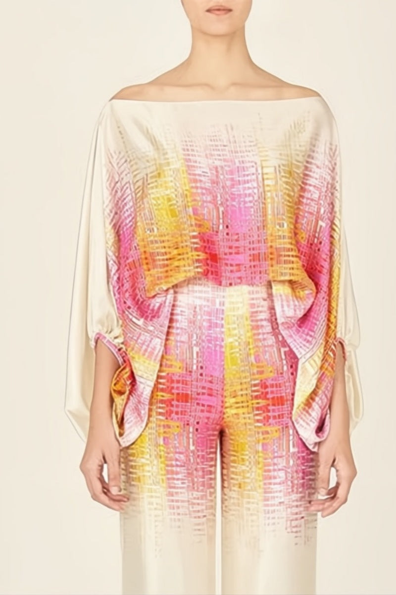 Amora™ Abstract Waves İkili Takım - Sarı-Pembe