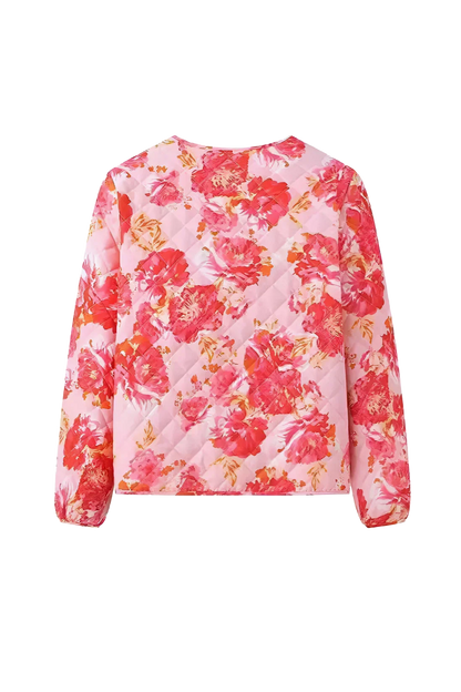 Amora™ Maeve Floral Jakarlı Mikro Ceket