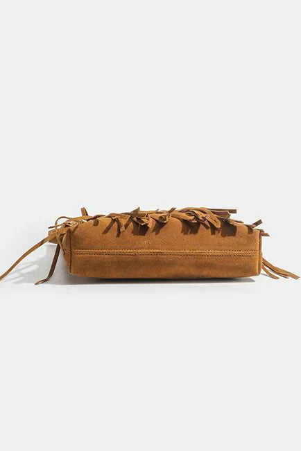 Amora™ Western Cowboy Kahverengi Saçaklı Çapraz Çanta