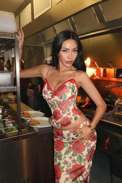 Amora™ Pelagie Spaghetti Gül Etek Takımı