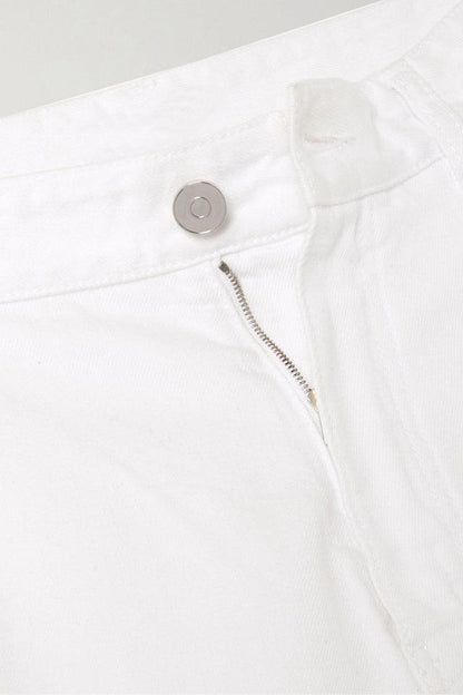 Amora™ Ruffled Mid-Rise Wide-Leg Jeans