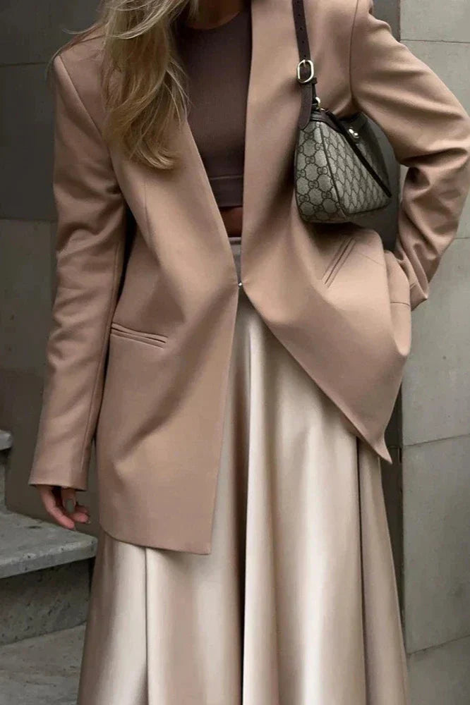 Amora™ Aubrey Saten Midi Etek