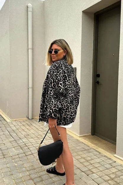 Amora™ Retro Leopar Desenli Mont