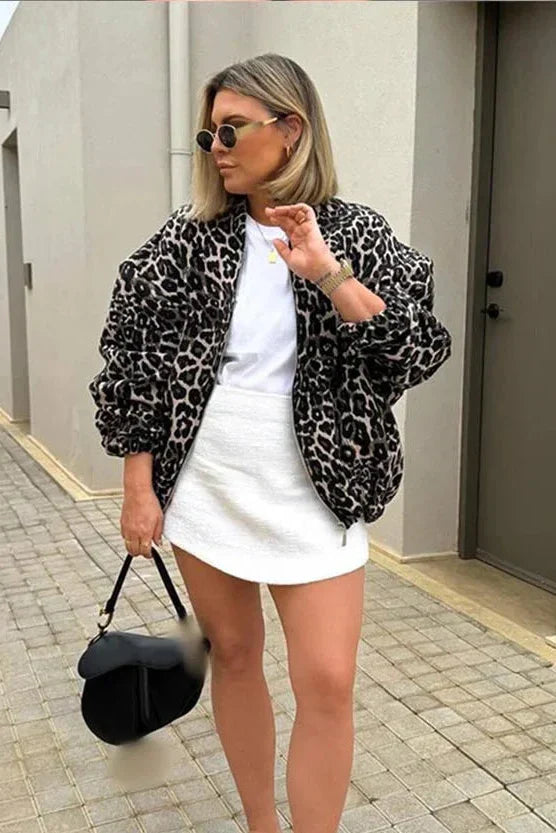 Amora™ Retro Leopar Desenli Mont