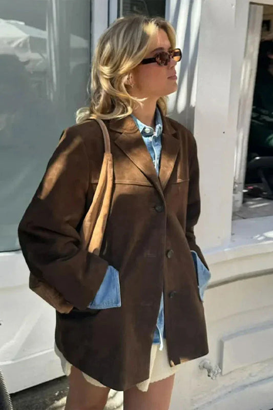 Amora™ Süet Deri Blazer