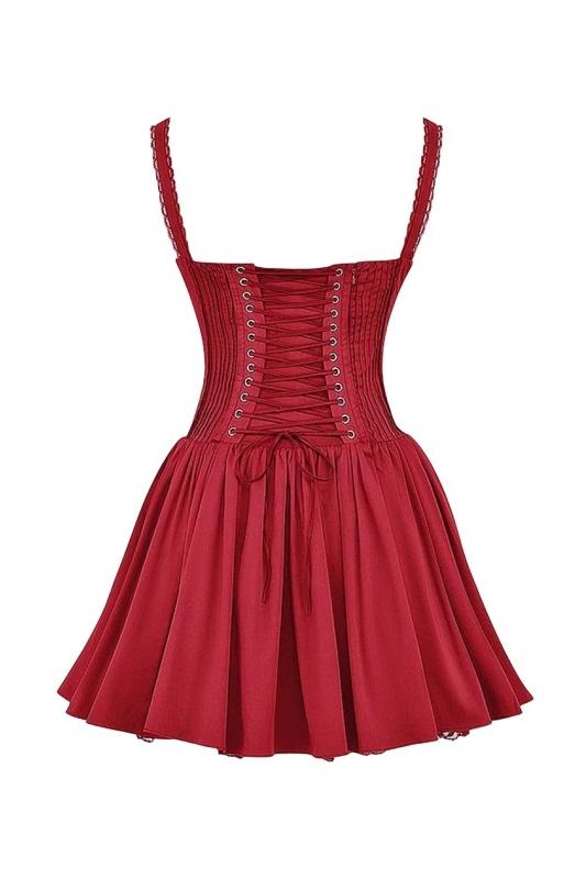 Amora™ Agnes Dantel Korse Mini Puf Elbise