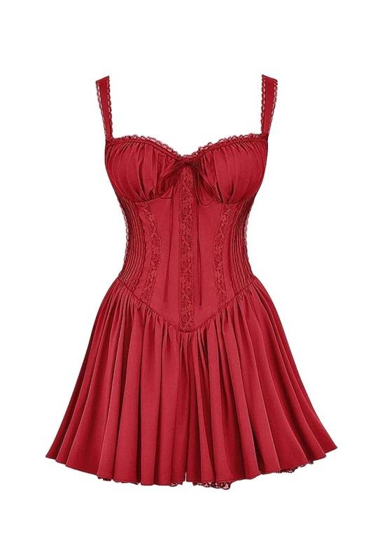 Amora™ Agnes Dantel Korse Mini Puf Elbise
