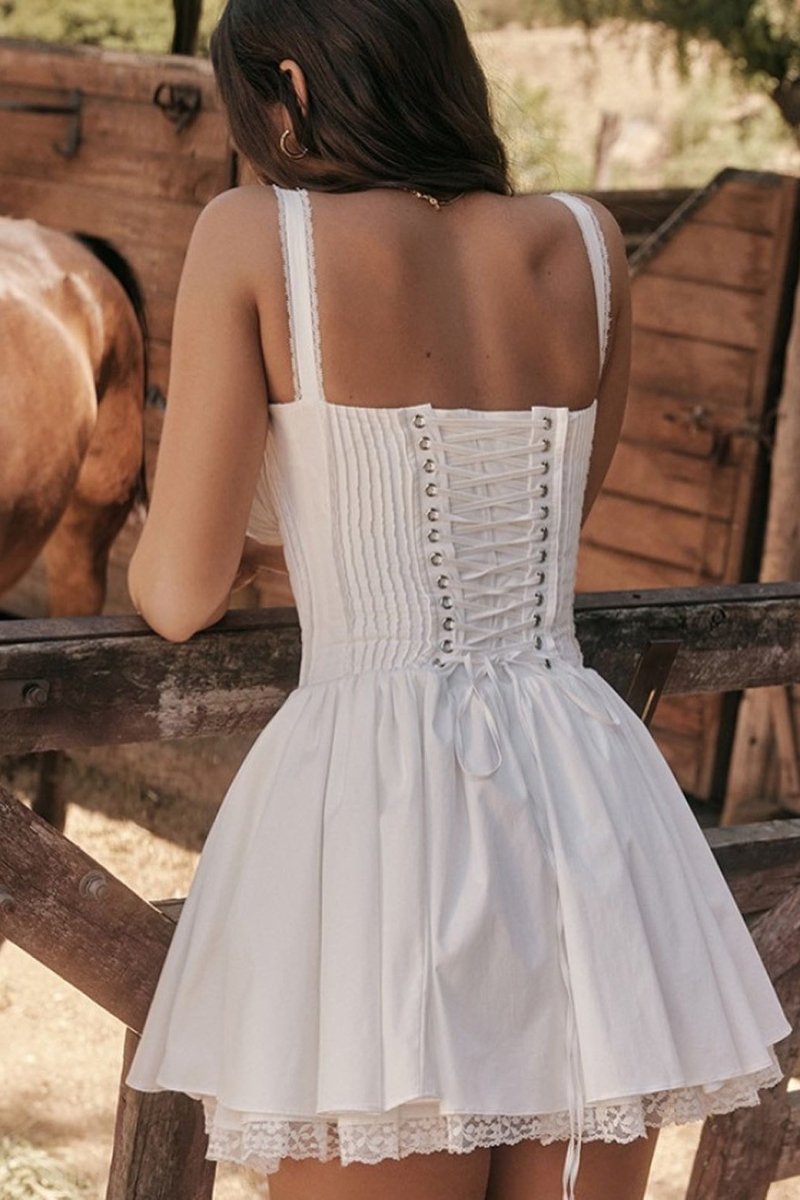 Amora™ Agnes Dantel Korse Mini Puf Elbise