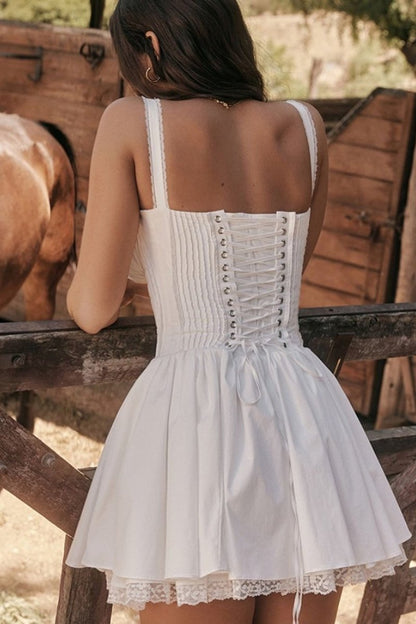 Amora™ Agnes Dantel Korse Mini Puf Elbise