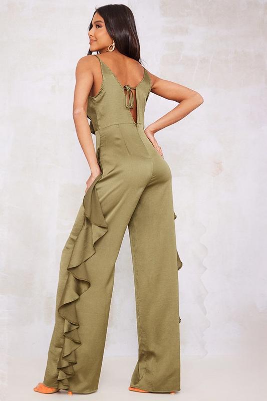 Amora™ Agnes Ruffle V yakalı tulum