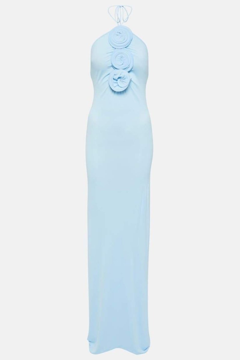 Amora™ Alexia Halterneck Floral-aplikeli Maxi Elbise
