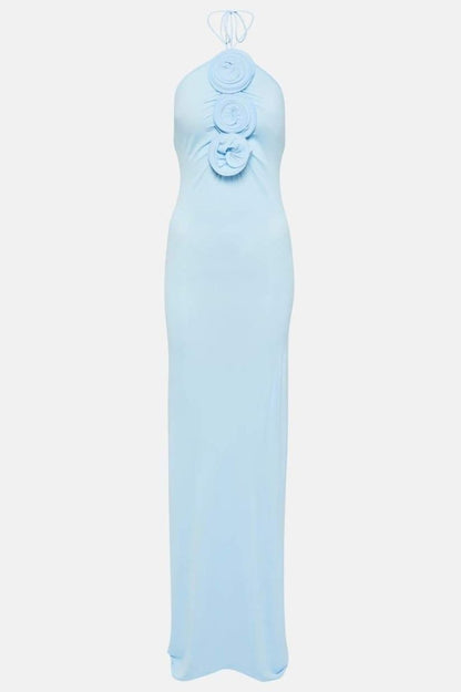 Amora™ Alexia Halterneck Floral-aplikeli Maxi Elbise