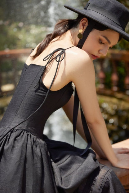 Amora™ Alva Dantel Kenarlı A Kesim Midi Slip Elbise