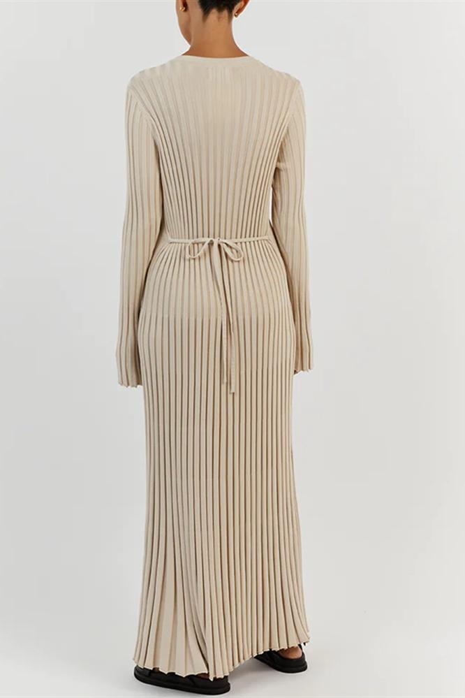 Amora™ Antonia Rib Flare Maxi Örgü Elbise