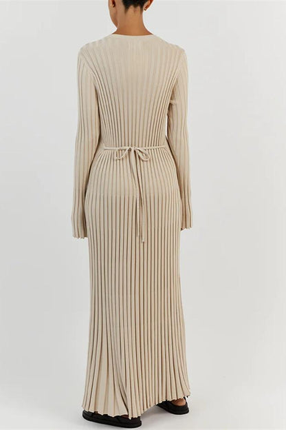 Amora™ Antonia Rib Flare Maxi Örgü Elbise