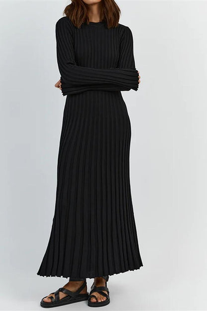 Amora™ Antonia Rib Flare Maxi Örgü Elbise