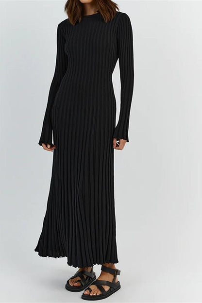 Amora™ Antonia Rib Flare Maxi Örgü Elbise