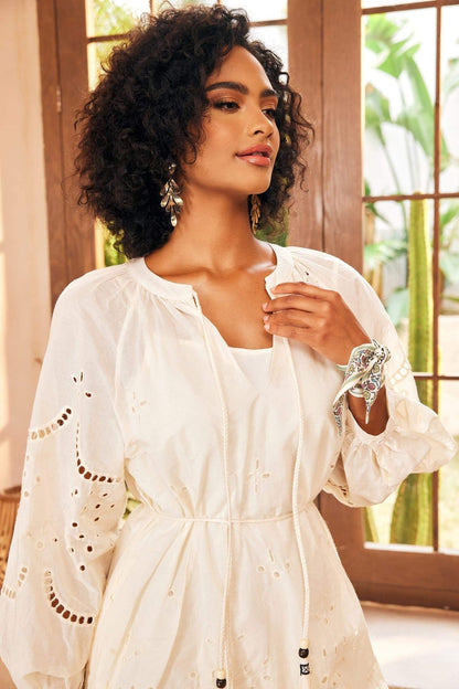 Amora™ Ariella İşlemeli Hollow Midi Elbise