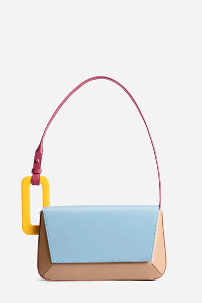 Amora™ Cute Style Trendy Color-Block Patchwork Bag