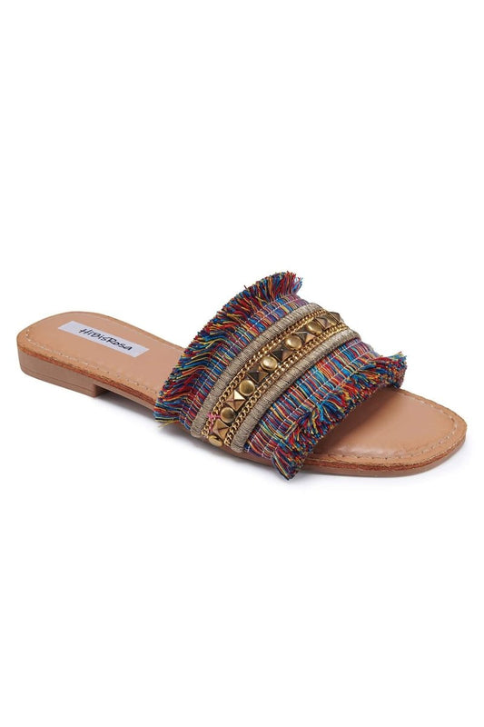 Amora™ Belinda Metal Dekorlu Düz Sandalet