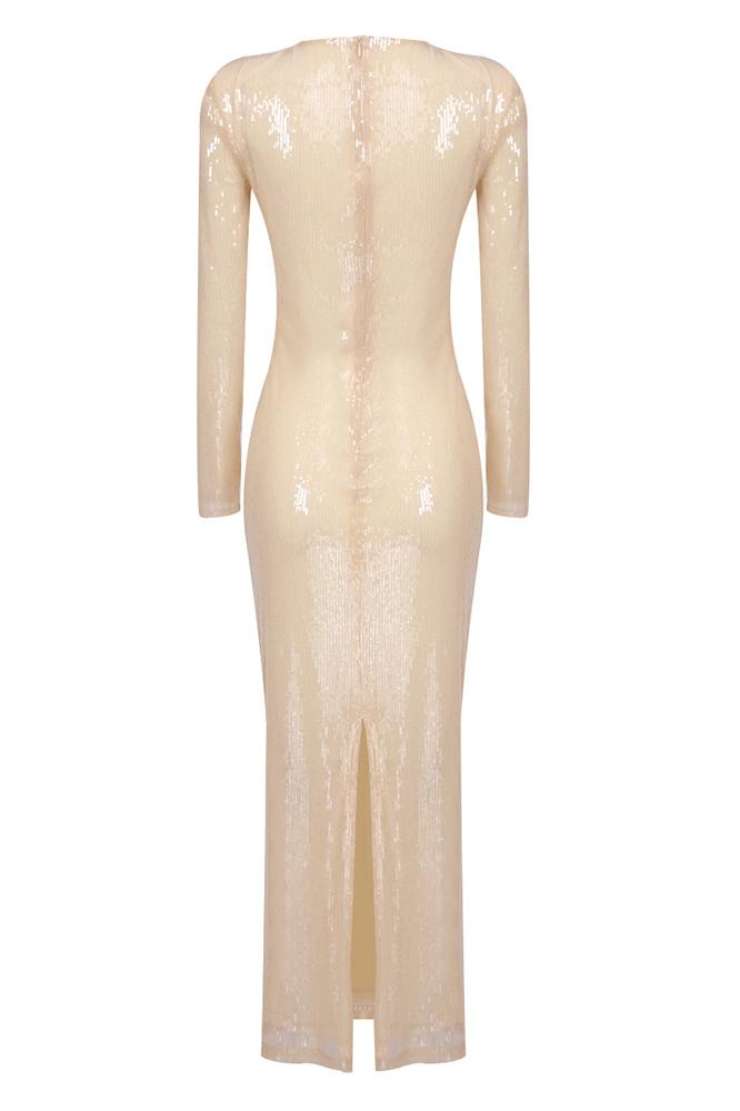 Amora™ Cathy Flower Payetli Midi Elbise