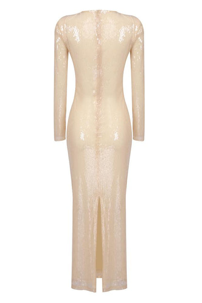 Amora™ Cathy Flower Payetli Midi Elbise