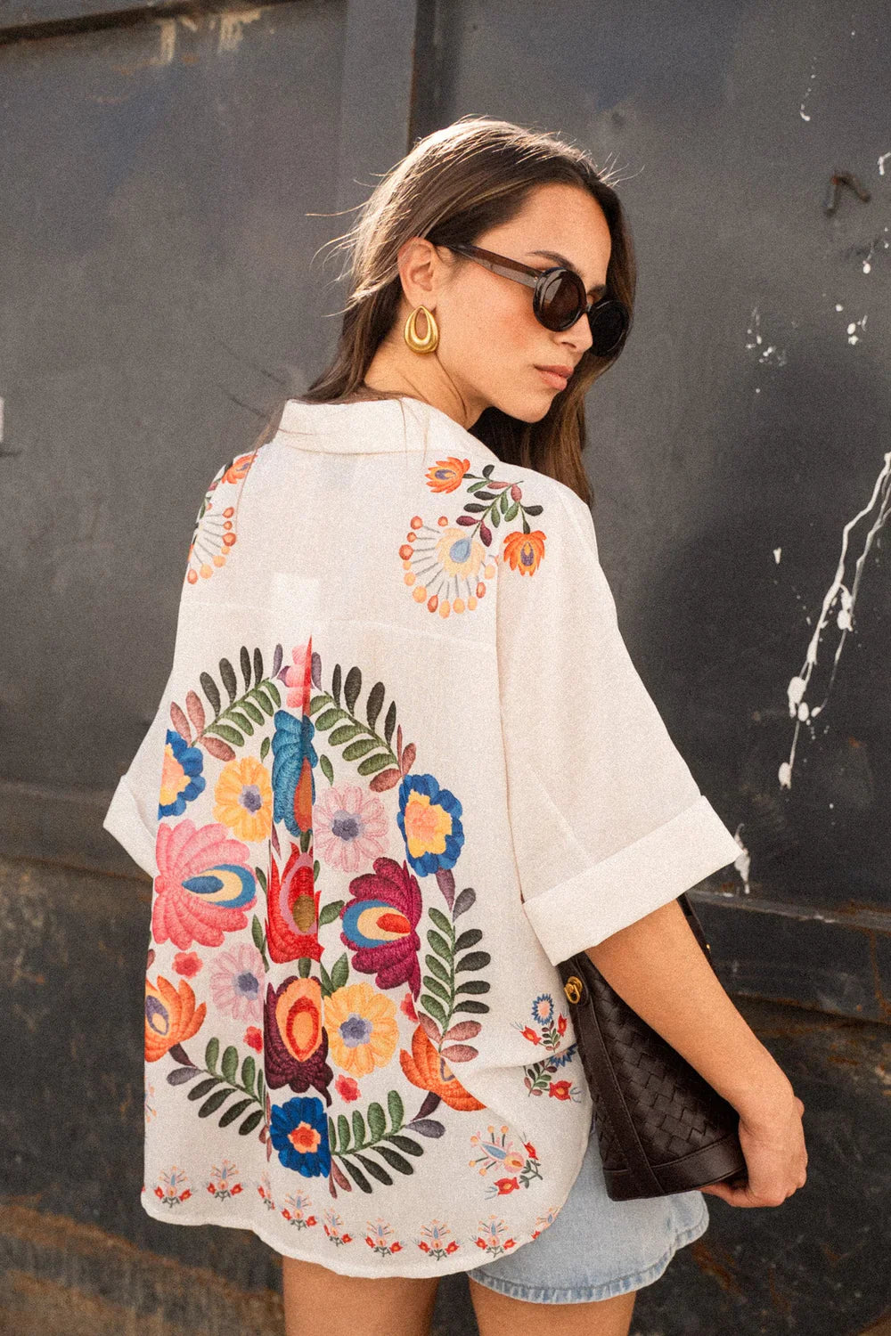 Amora™ Carla Floral Print Short-Sleeved Shirt