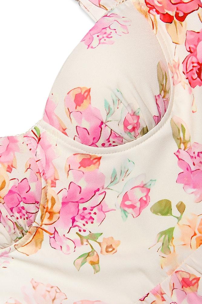 Amora™ Cottie Baskılı Flare Midi Elbise