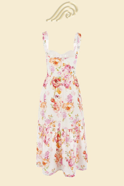Amora™ Cottie Baskılı Flare Midi Elbise