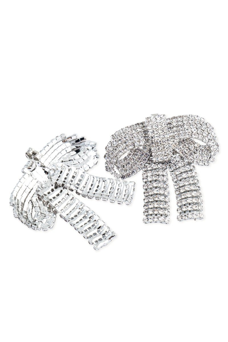 Amora™ Kristal İşlemeli Fiyonk Küpeler