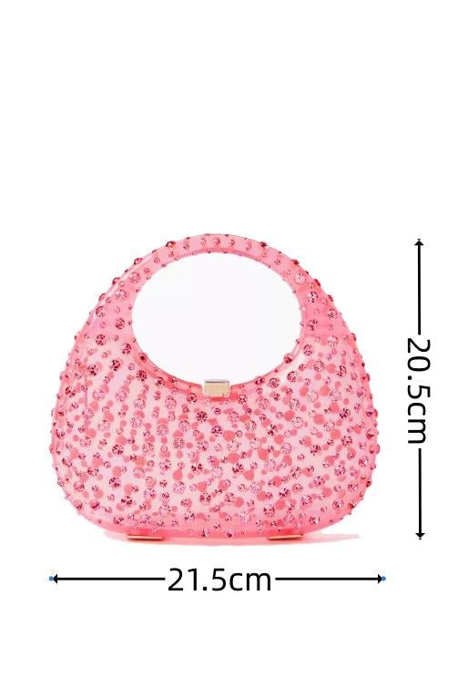 Amora™ Diamante Süslemeli Akrilik Clutch Çanta
