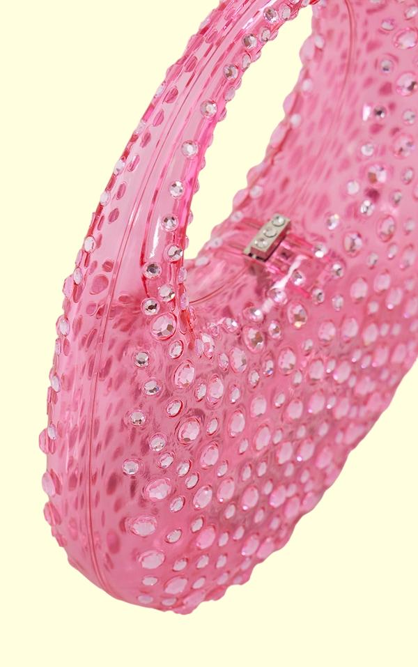 Amora™ Diamante Süslemeli Akrilik Clutch Çanta