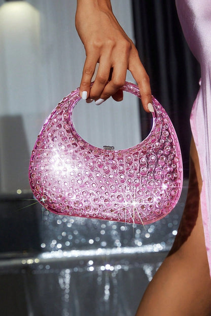 Amora™ Diamante Süslemeli Akrilik Clutch Çanta